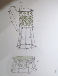 The design is based on an Ashbee mustard pot / salt cellar