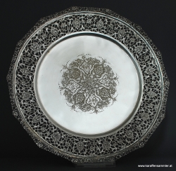 persian silver plate