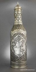 persian qajar silver bottle