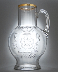 Victorian glass jug - 1894 London