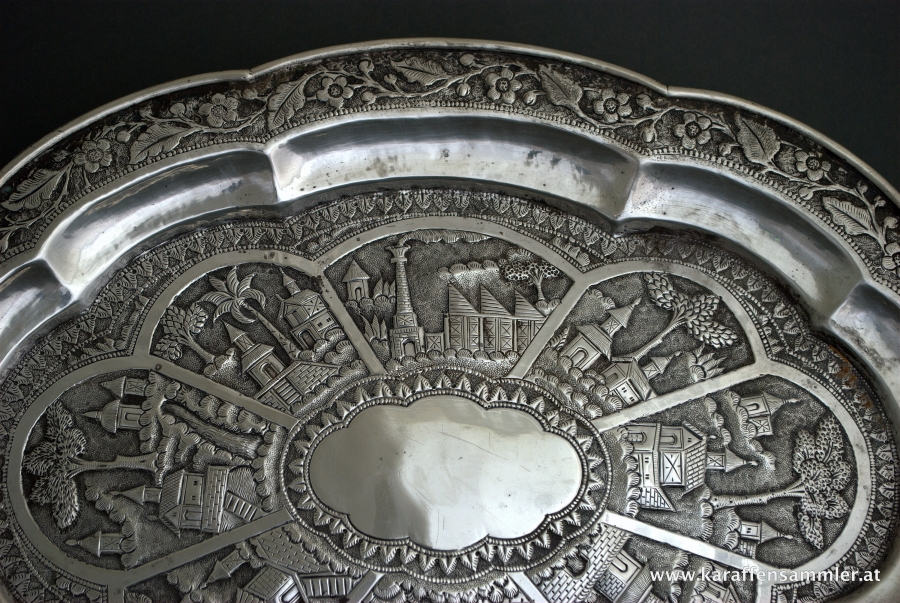 bombay india silver tray 1890