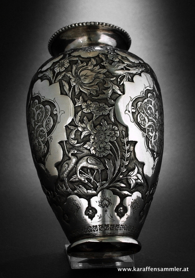isfahan silver vase