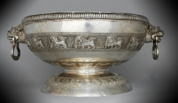 Ceylon Sri Lanka Silver Bowl Simha