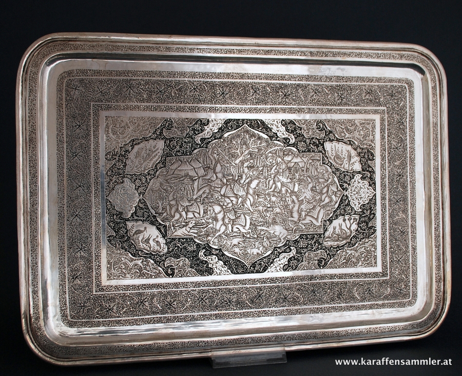 islamic silver tray by esfahan world class silversmith lahiji