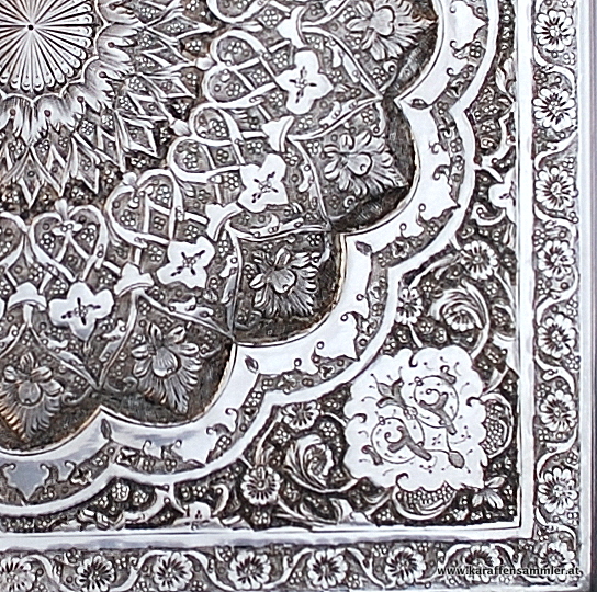 Ghalam Zani persian silver box