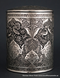 persian : esfahan : silver box