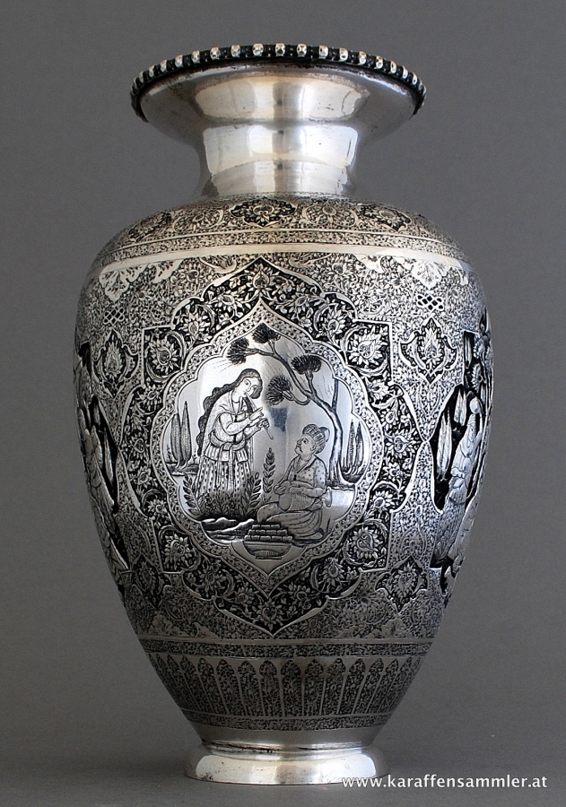Isfahan silver vase , by Laiichi, Iran