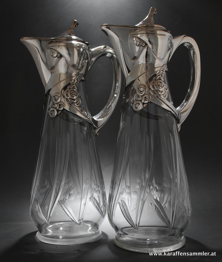 Pair of claret jugs by Carl Stock - 1902/05