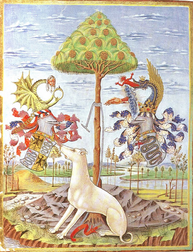 crest of SFORZA & VISCONTI - painting from 1469