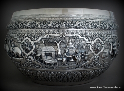 burmese antique silver bowl thabeik