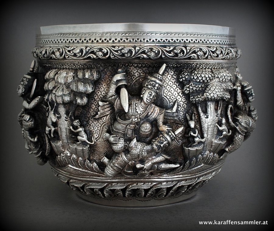 burmese silver bowl