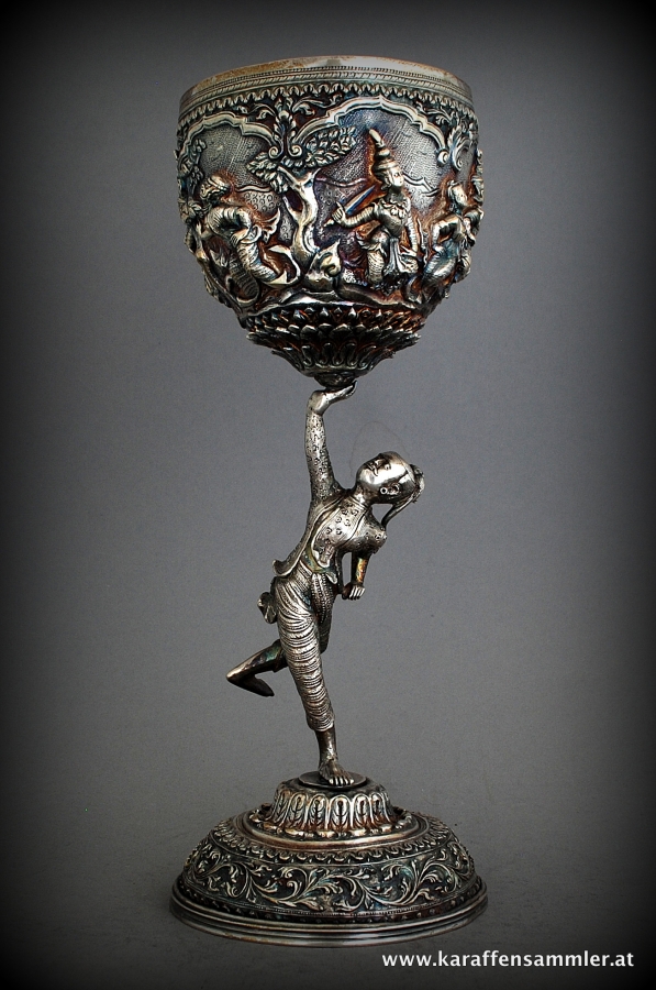 burmese silver goblet