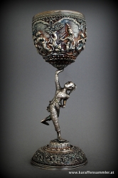 burmese silver goblet