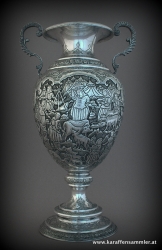 Persian isfahan silver vase by Baravras around 1950